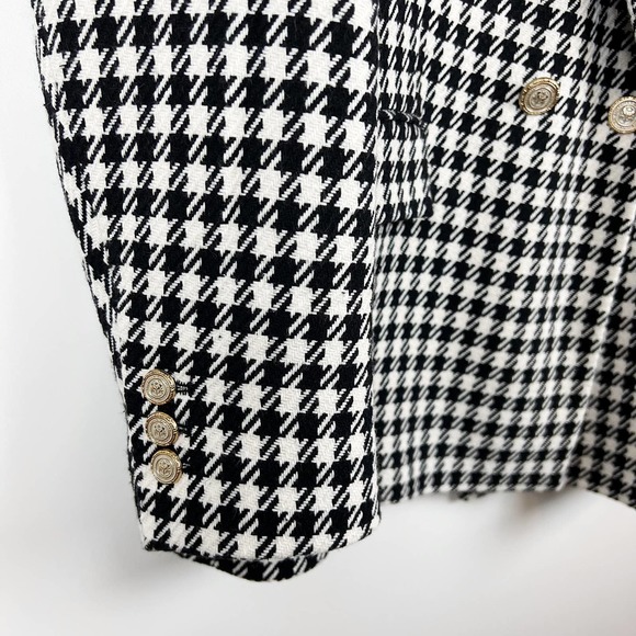 Zara Black Plaid Double Breasted Blazer - Picture 6 of 17